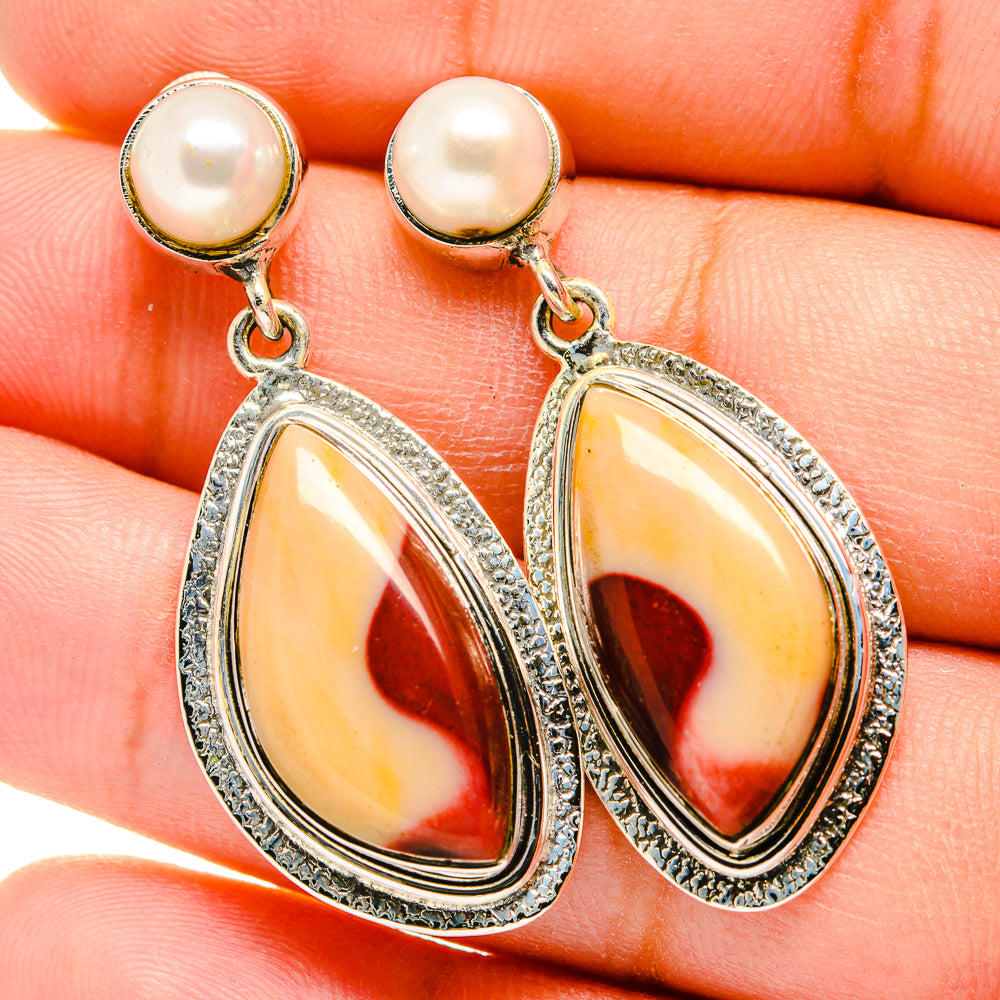 Mookaite Earrings handcrafted by Anasilvercos - EARR420785