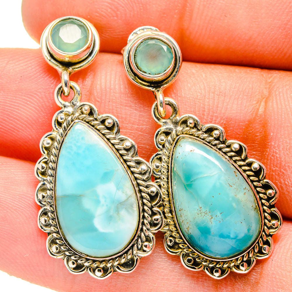 Larimar Earrings handcrafted by Anasilvercos - EARR420797