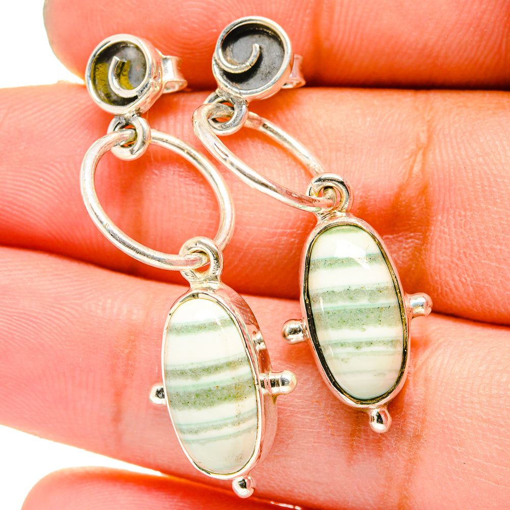 Green Jasper Earrings handcrafted by Anasilvercos - EARR420802