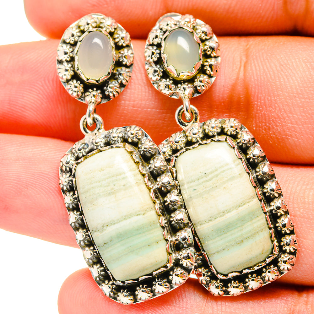 Green Jasper Earrings handcrafted by Anasilvercos - EARR420805