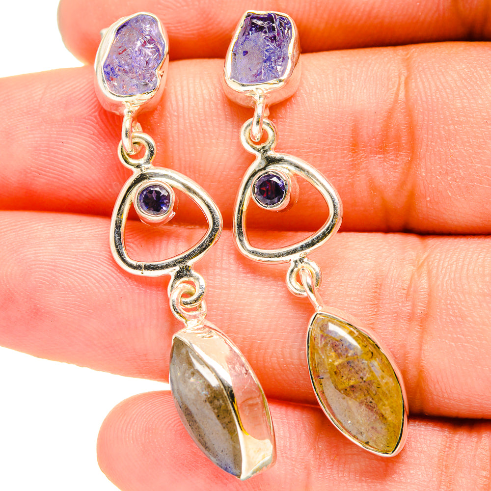 Labradorite Earrings handcrafted by Anasilvercos - EARR420806