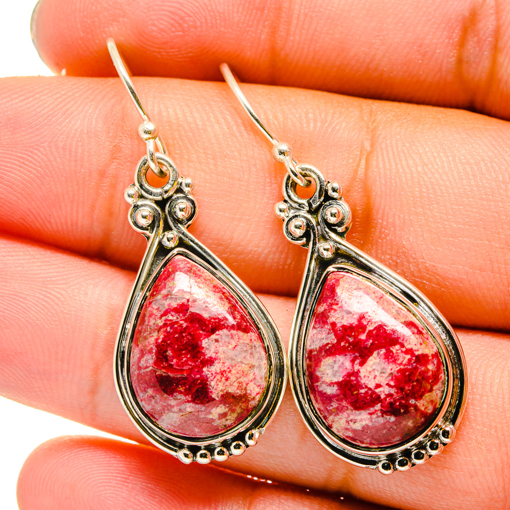 Thulite Earrings handcrafted by Anasilvercos - EARR420819