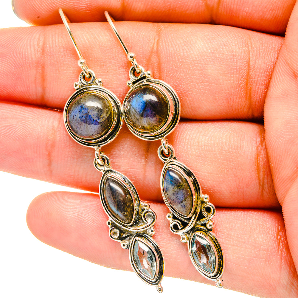 Labradorite Earrings handcrafted by Anasilvercos - EARR420834