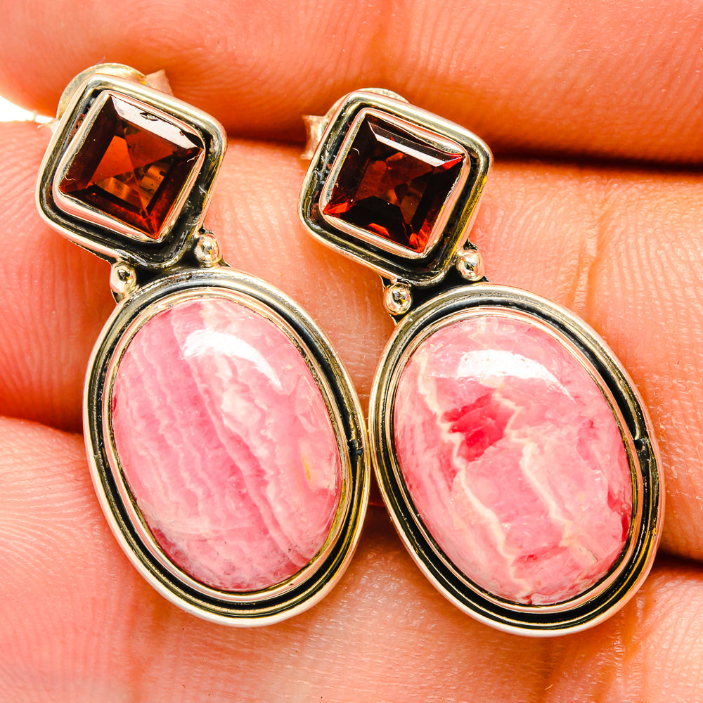 Rhodochrosite Earrings handcrafted by Anasilvercos - EARR420838