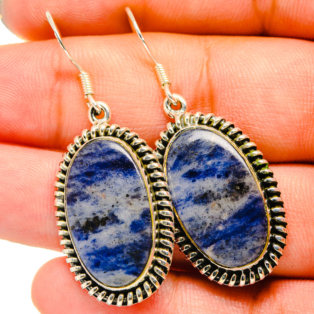 Sodalite Earrings handcrafted by Anasilvercos - EARR420841