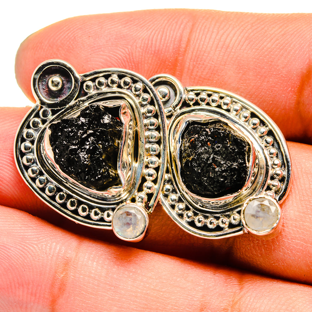 Black Tourmaline Earrings handcrafted by Anasilvercos - EARR420854