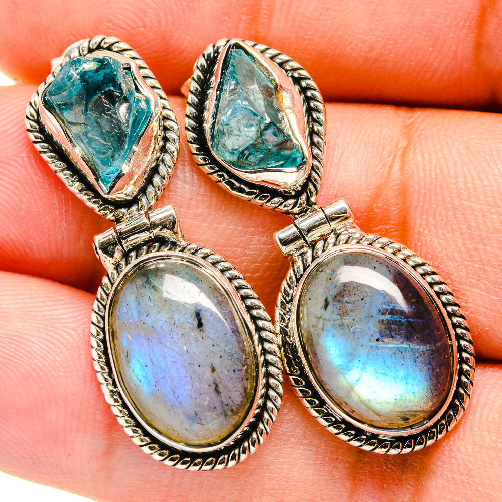 Labradorite Earrings handcrafted by Anasilvercos - EARR420858