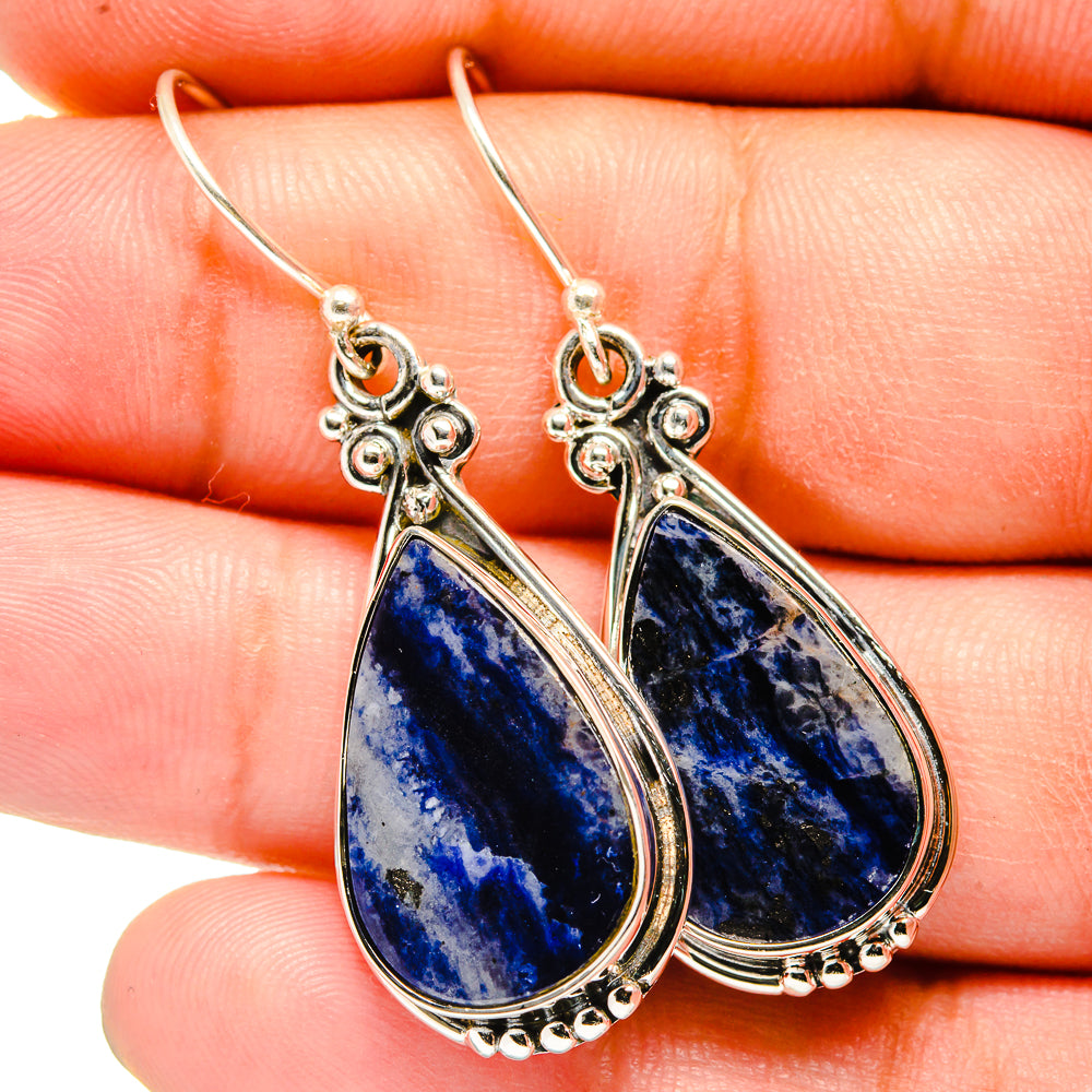 Sodalite Earrings handcrafted by Anasilvercos - EARR420862