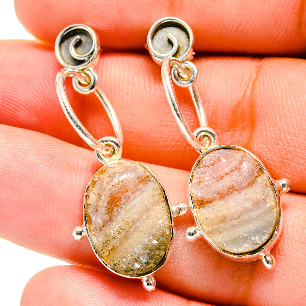 Desert Druzy Earrings handcrafted by Anasilvercos - EARR420867