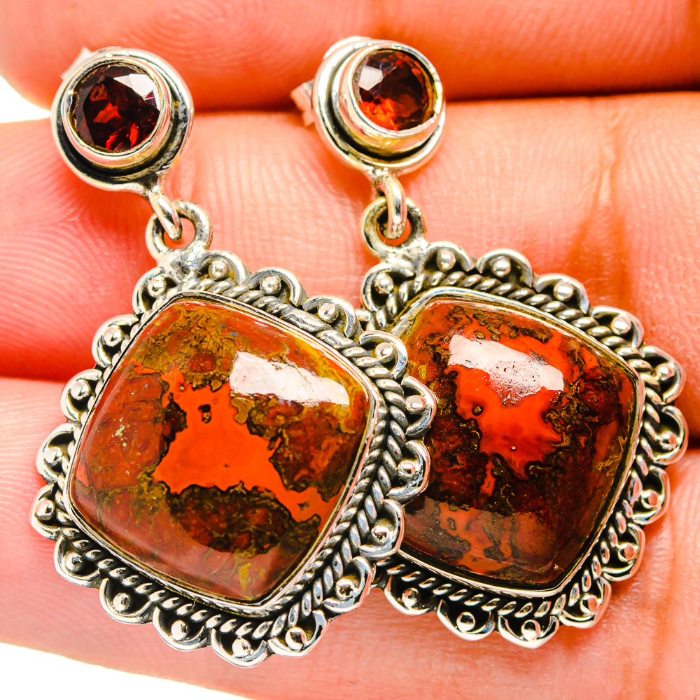 Moroccan Agate Earrings handcrafted by Anasilvercos - EARR420881