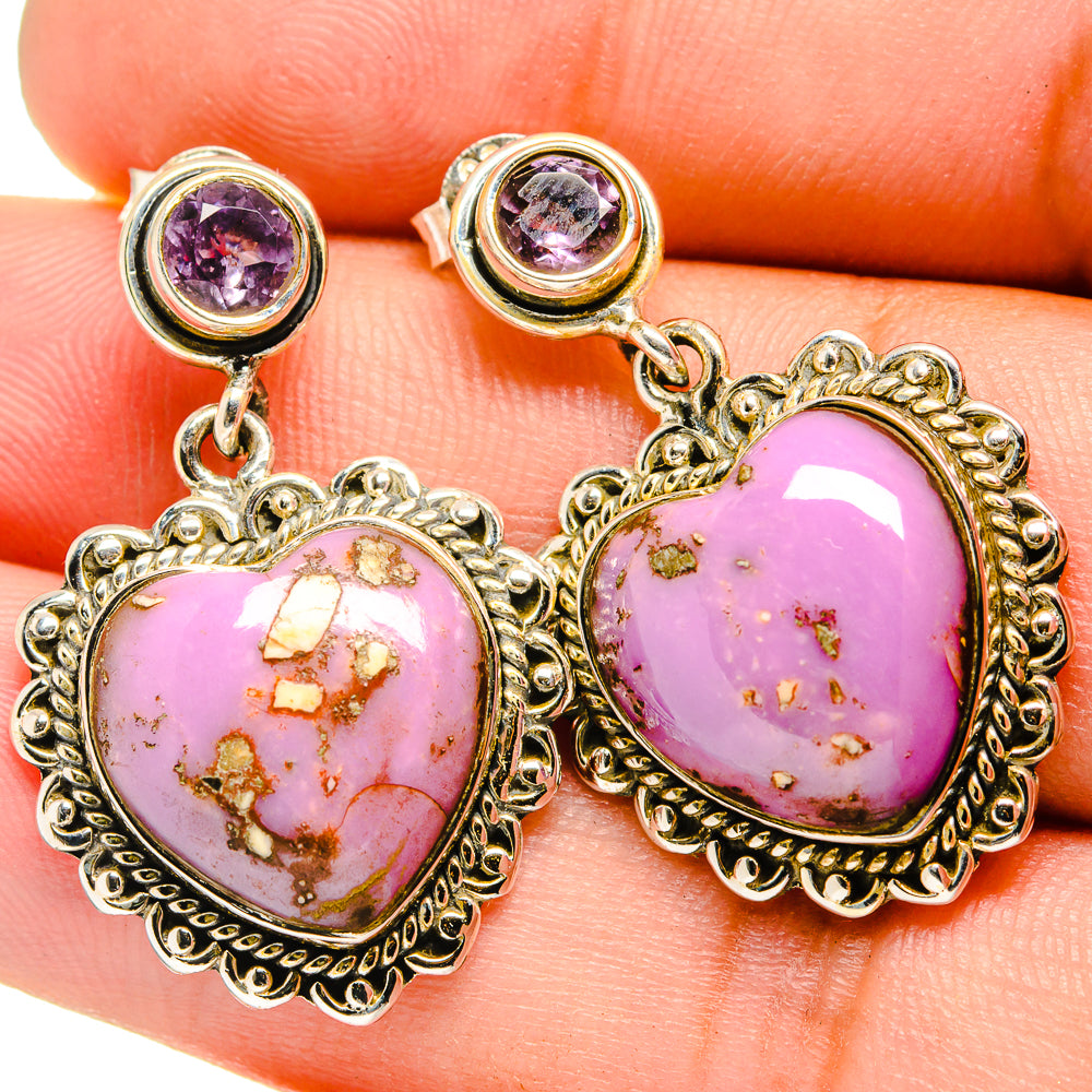 Phosphosiderite Earrings handcrafted by Anasilvercos - EARR420888