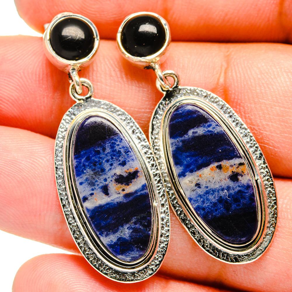 Sodalite Earrings handcrafted by Anasilvercos - EARR420891