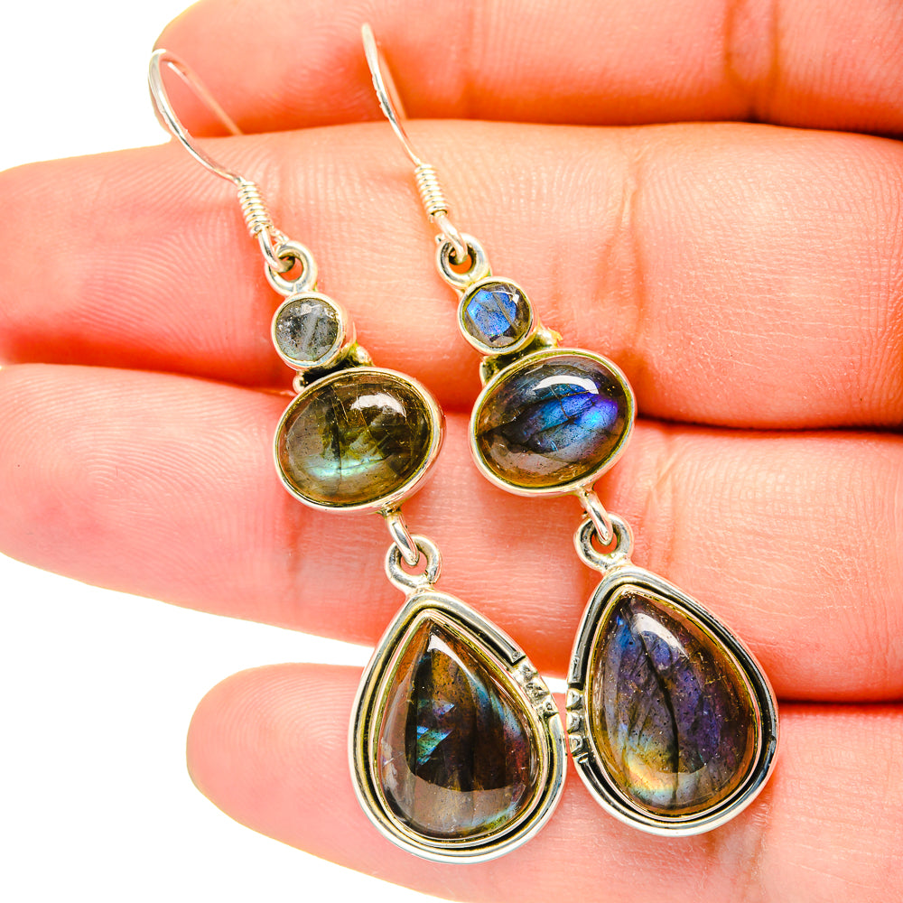 Labradorite Earrings handcrafted by Anasilvercos - EARR420893