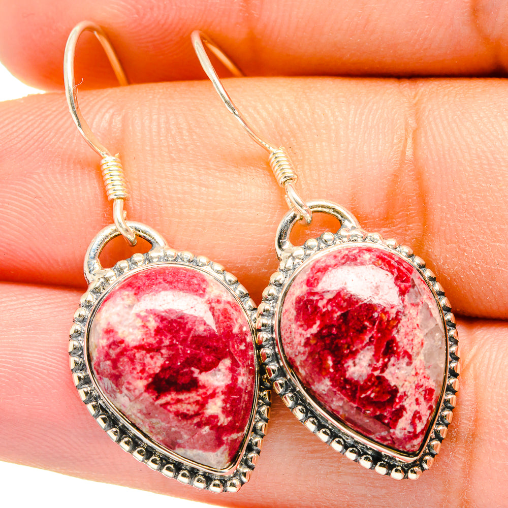 Thulite Earrings handcrafted by Anasilvercos - EARR420903