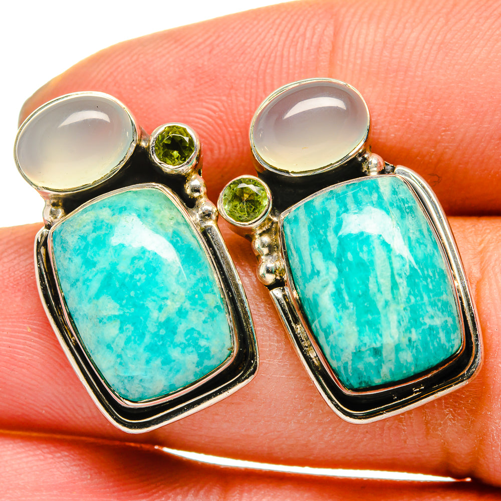 Amazonite Earrings handcrafted by Anasilvercos - EARR420918