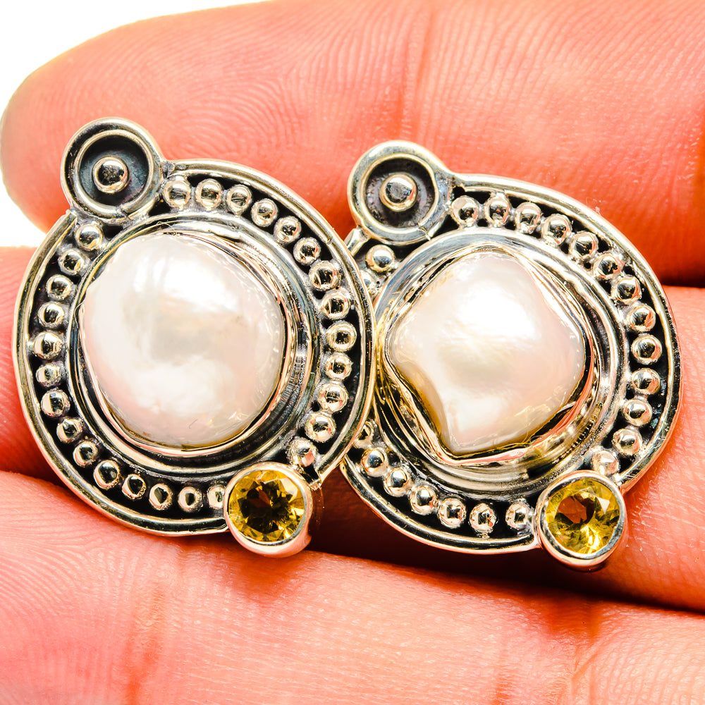 Cultured Pearl Earrings handcrafted by Anasilvercos - EARR420923