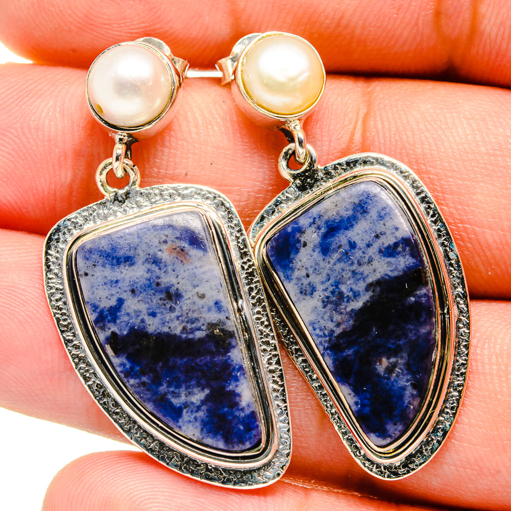 Sodalite Earrings handcrafted by Anasilvercos - EARR420927