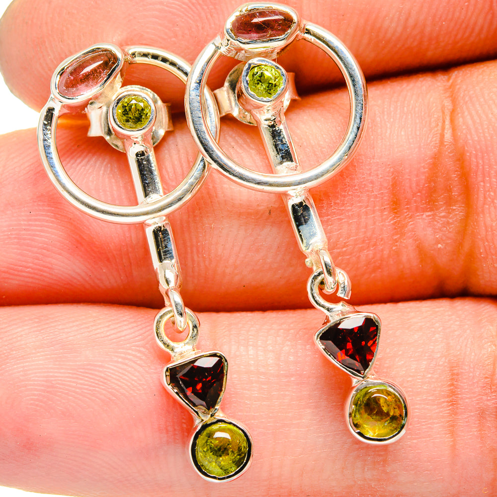 Garnet Earrings handcrafted by Anasilvercos - EARR420940