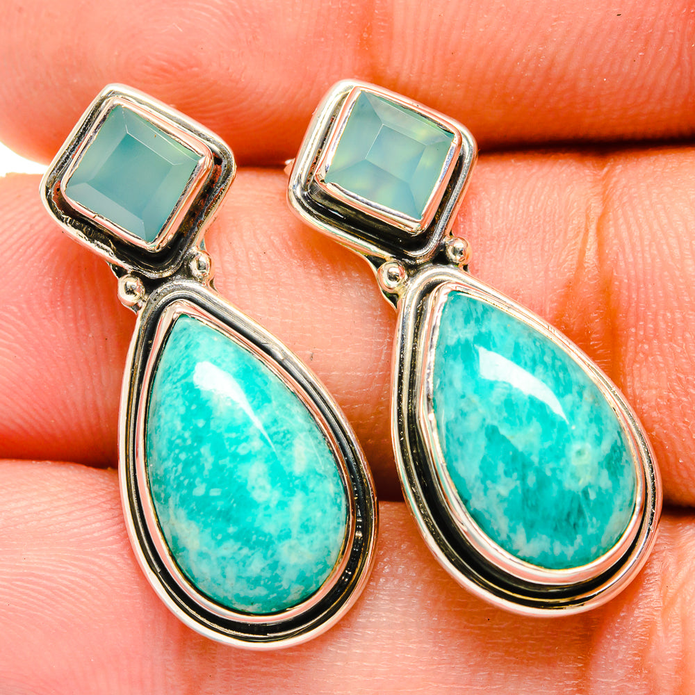 Amazonite Earrings handcrafted by Anasilvercos - EARR420942