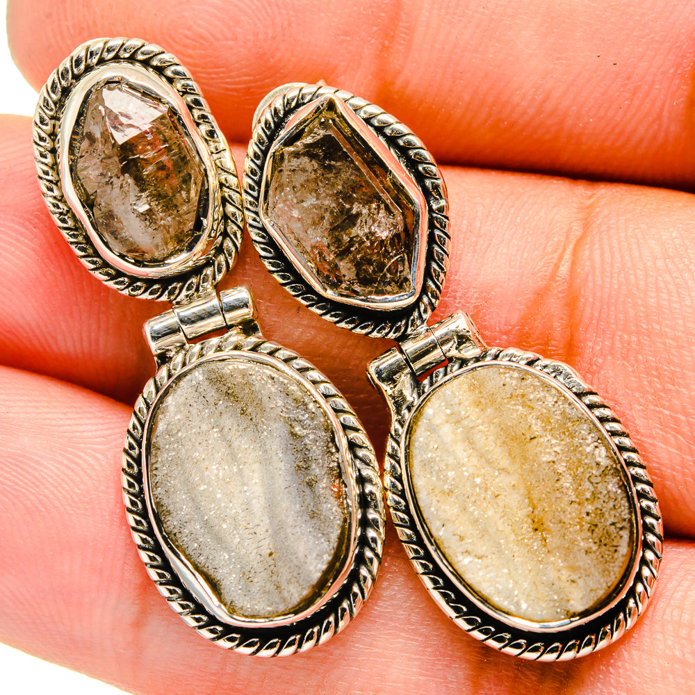 Desert Druzy Earrings handcrafted by Anasilvercos - EARR420947