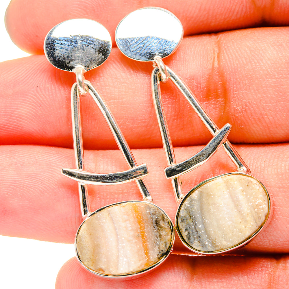 Desert Druzy Earrings handcrafted by Anasilvercos - EARR420997