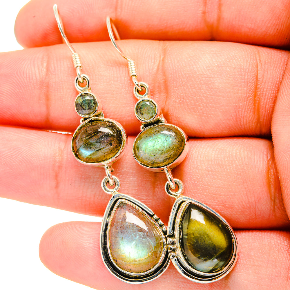 Labradorite Earrings handcrafted by Anasilvercos - EARR421003