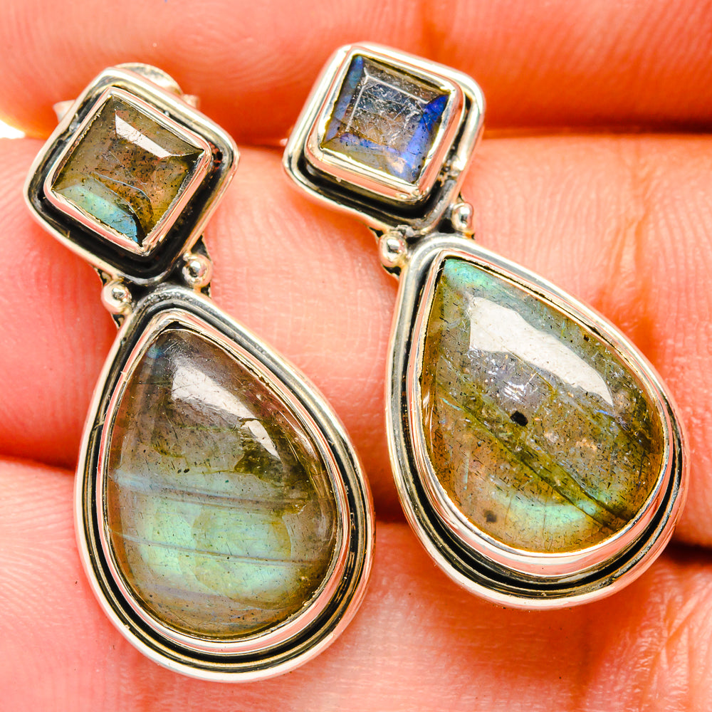 Labradorite Earrings handcrafted by Anasilvercos - EARR421023