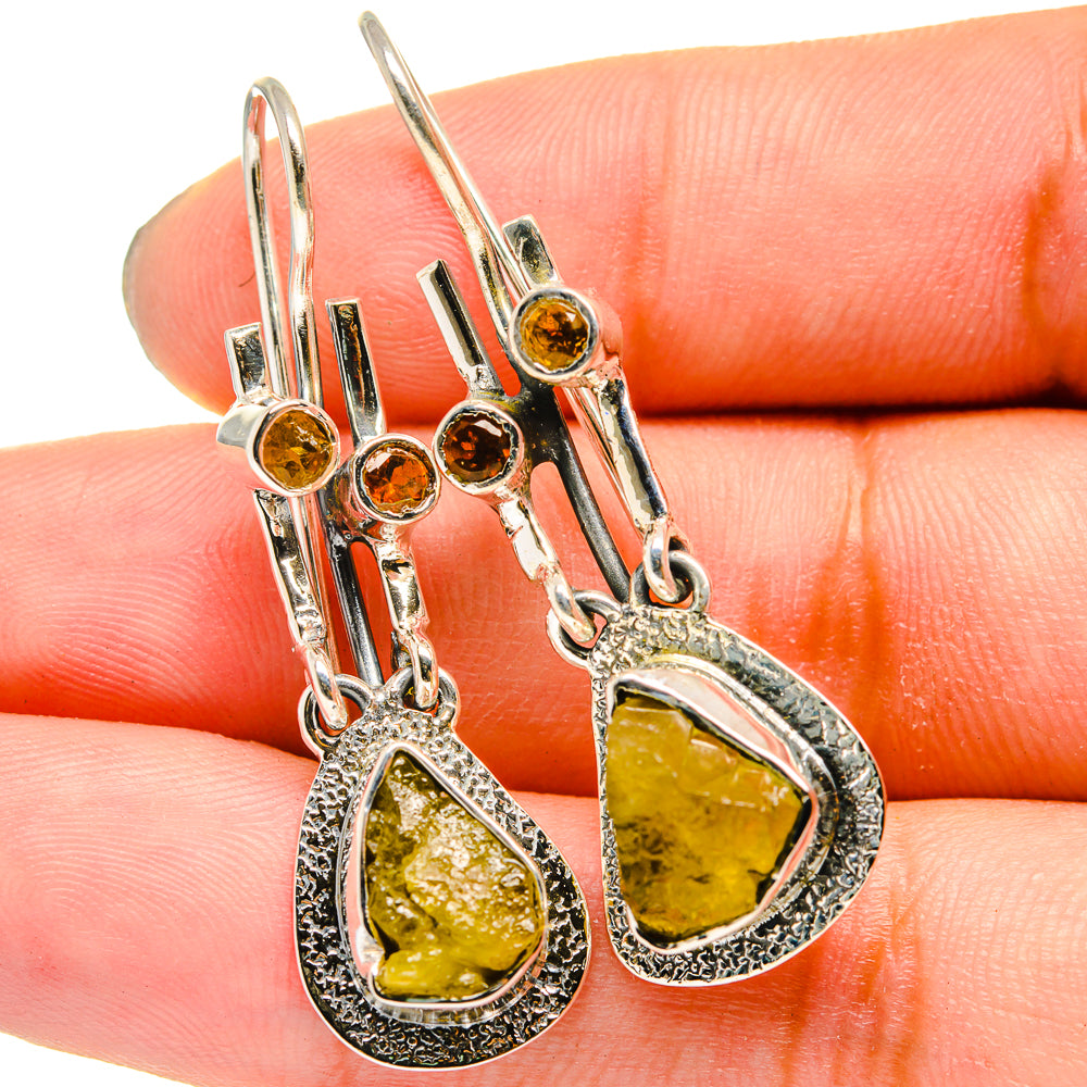 Libyan Glass Earrings handcrafted by Anasilvercos - EARR421025