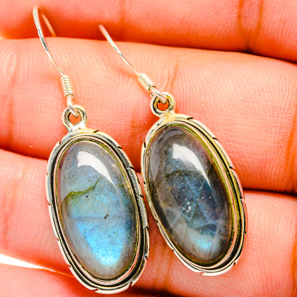 Labradorite Earrings handcrafted by Anasilvercos - EARR421027