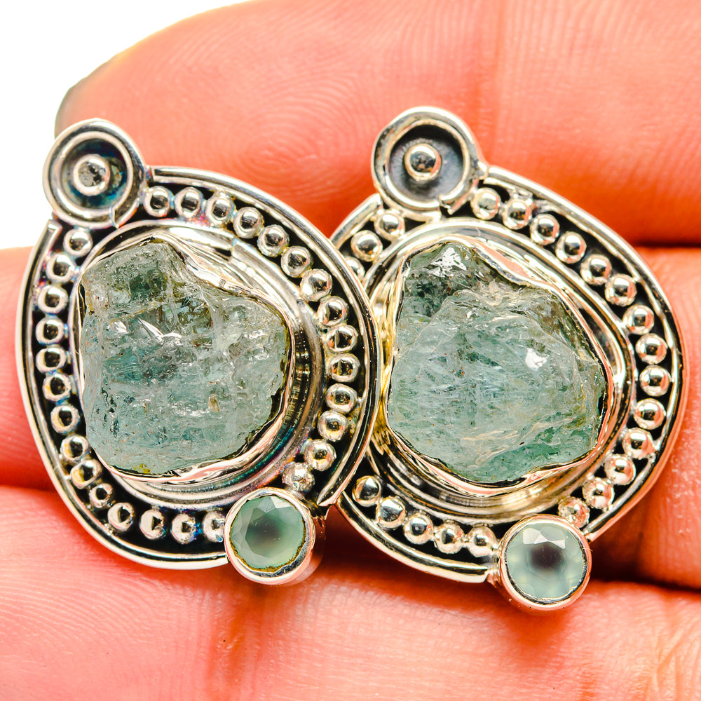 Aquamarine Earrings handcrafted by Anasilvercos - EARR421028