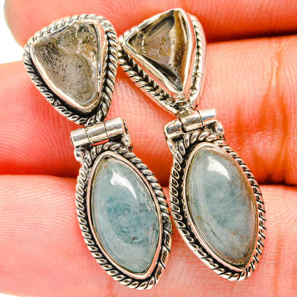 Aquamarine Earrings handcrafted by Anasilvercos - EARR421037