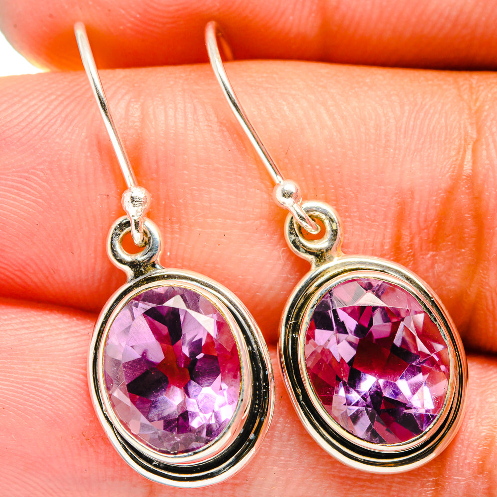 Amethyst Earrings handcrafted by Anasilvercos - EARR421043