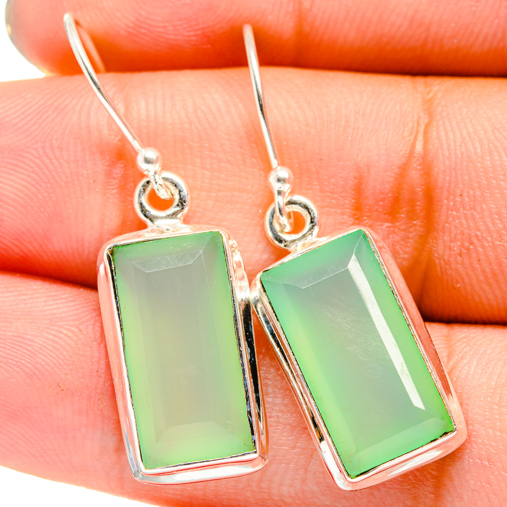 Prehnite Earrings handcrafted by Anasilvercos - EARR421048