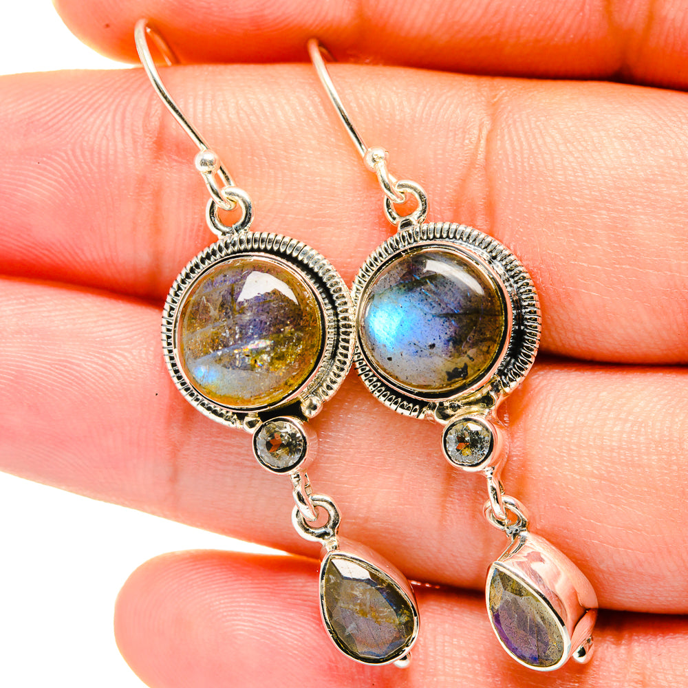 Labradorite Earrings handcrafted by Anasilvercos - EARR421071