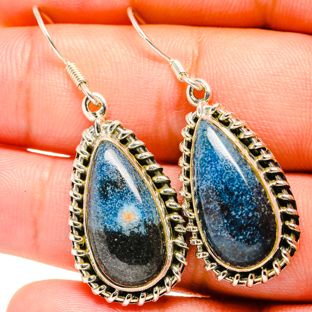Shattuckite Earrings handcrafted by Anasilvercos - EARR421073