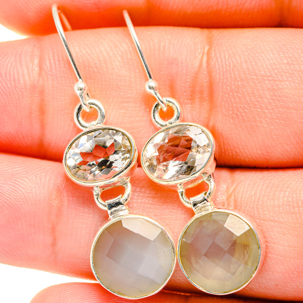 Moonstone Earrings handcrafted by Anasilvercos - EARR421076