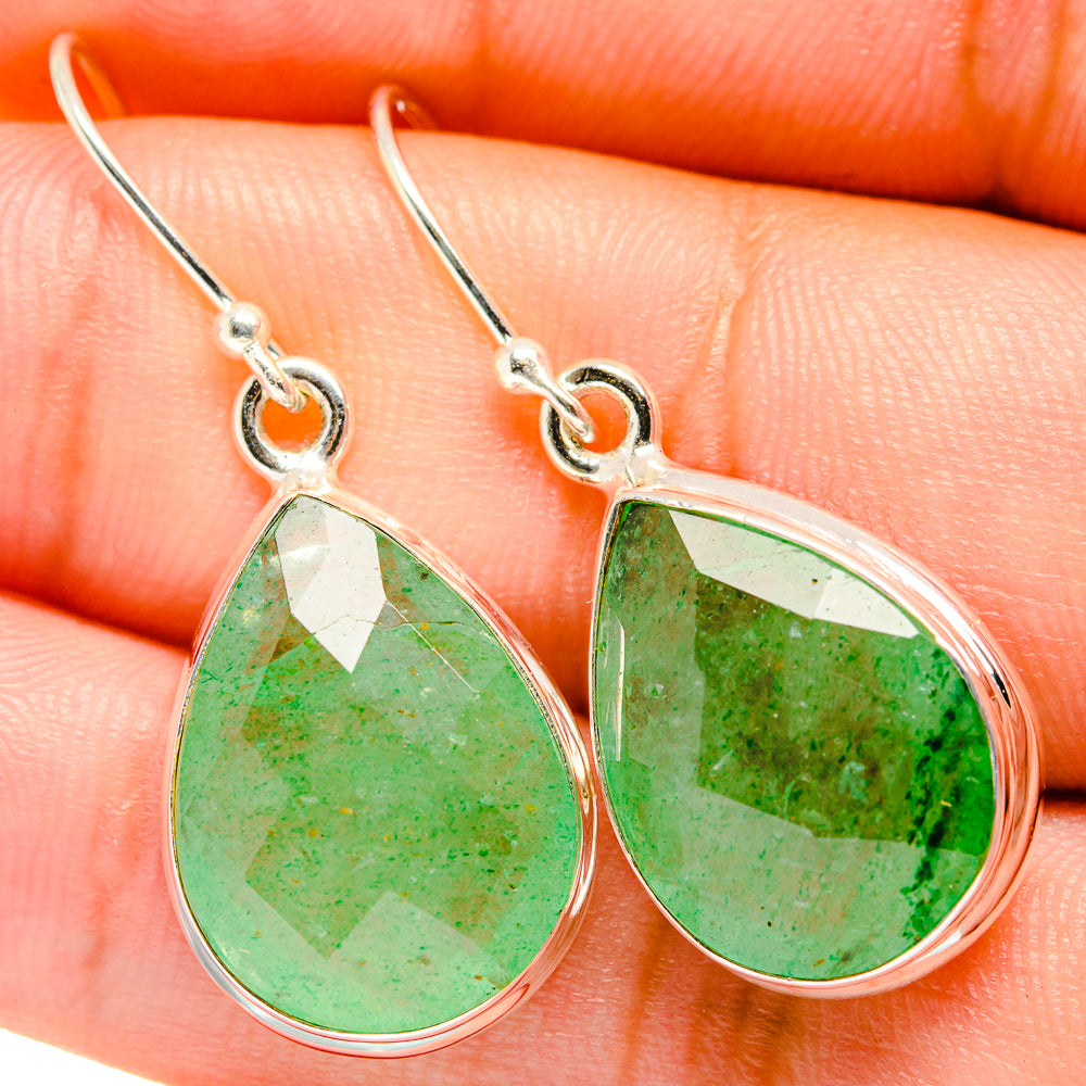 Green Aventurine Earrings handcrafted by Anasilvercos - EARR421080