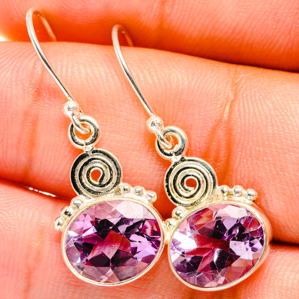 Amethyst Earrings handcrafted by Anasilvercos - EARR421089