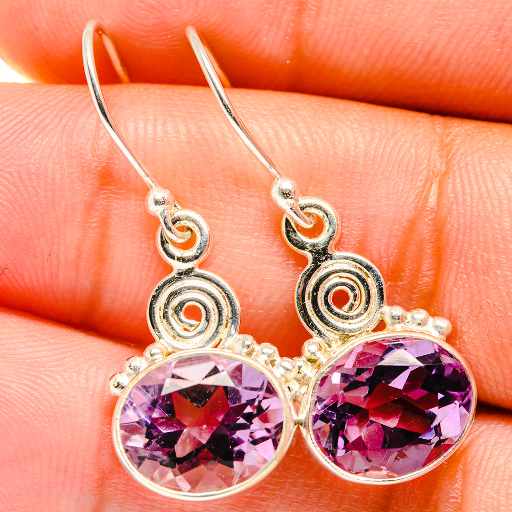 Amethyst Earrings handcrafted by Anasilvercos - EARR421091