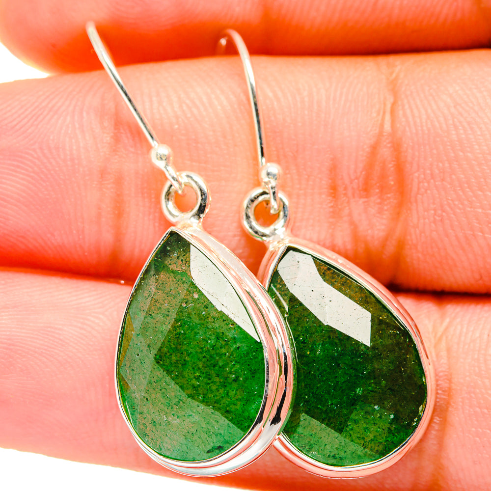 Green Aventurine Earrings handcrafted by Anasilvercos - EARR421103
