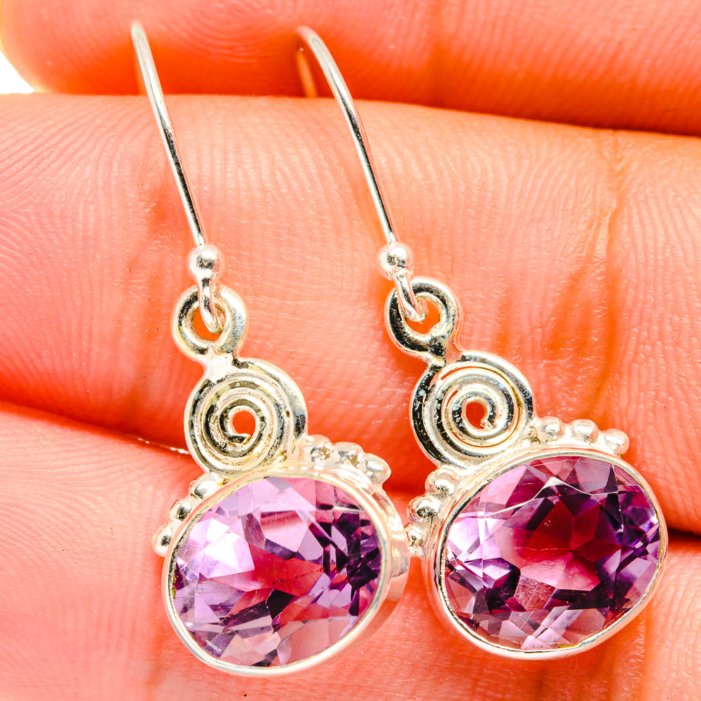 Amethyst Earrings handcrafted by Anasilvercos - EARR421104