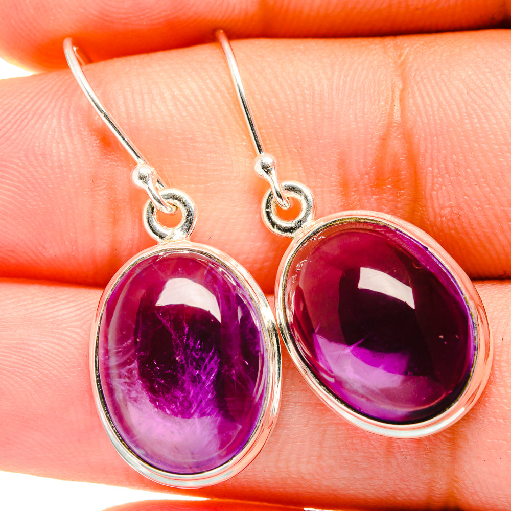 Amethyst Earrings handcrafted by Anasilvercos - EARR421108