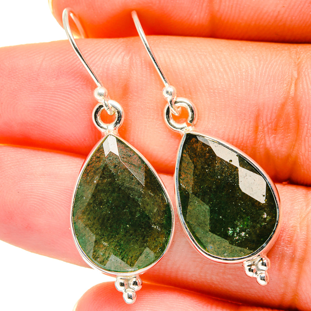 Green Aventurine Earrings handcrafted by Anasilvercos - EARR421109