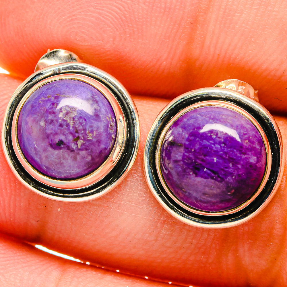 Charoite Earrings handcrafted by Anasilvercos - EARR421114