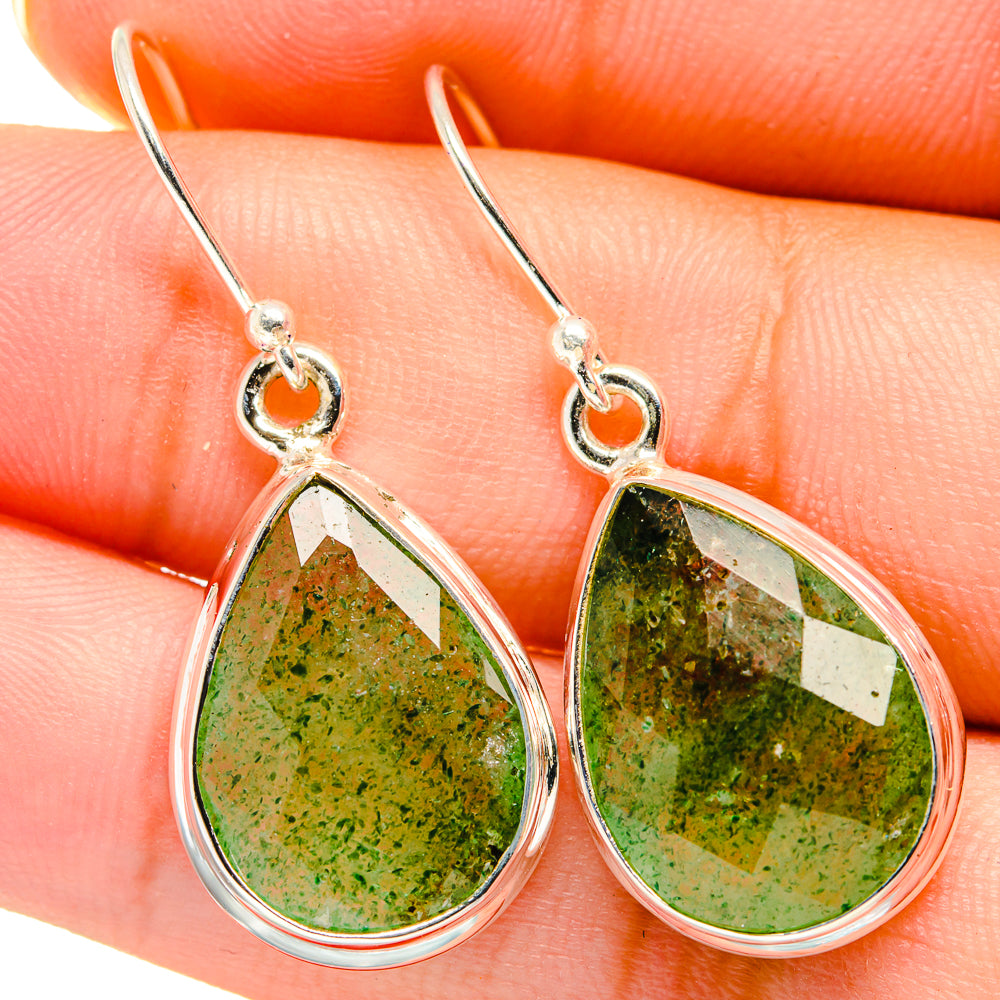 Green Aventurine Earrings handcrafted by Anasilvercos - EARR421116