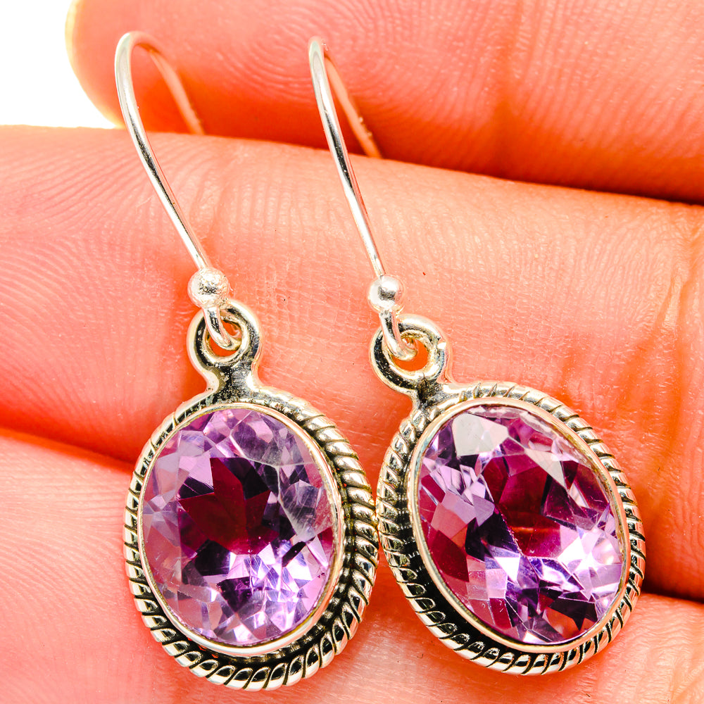 Amethyst Earrings handcrafted by Anasilvercos - EARR421124