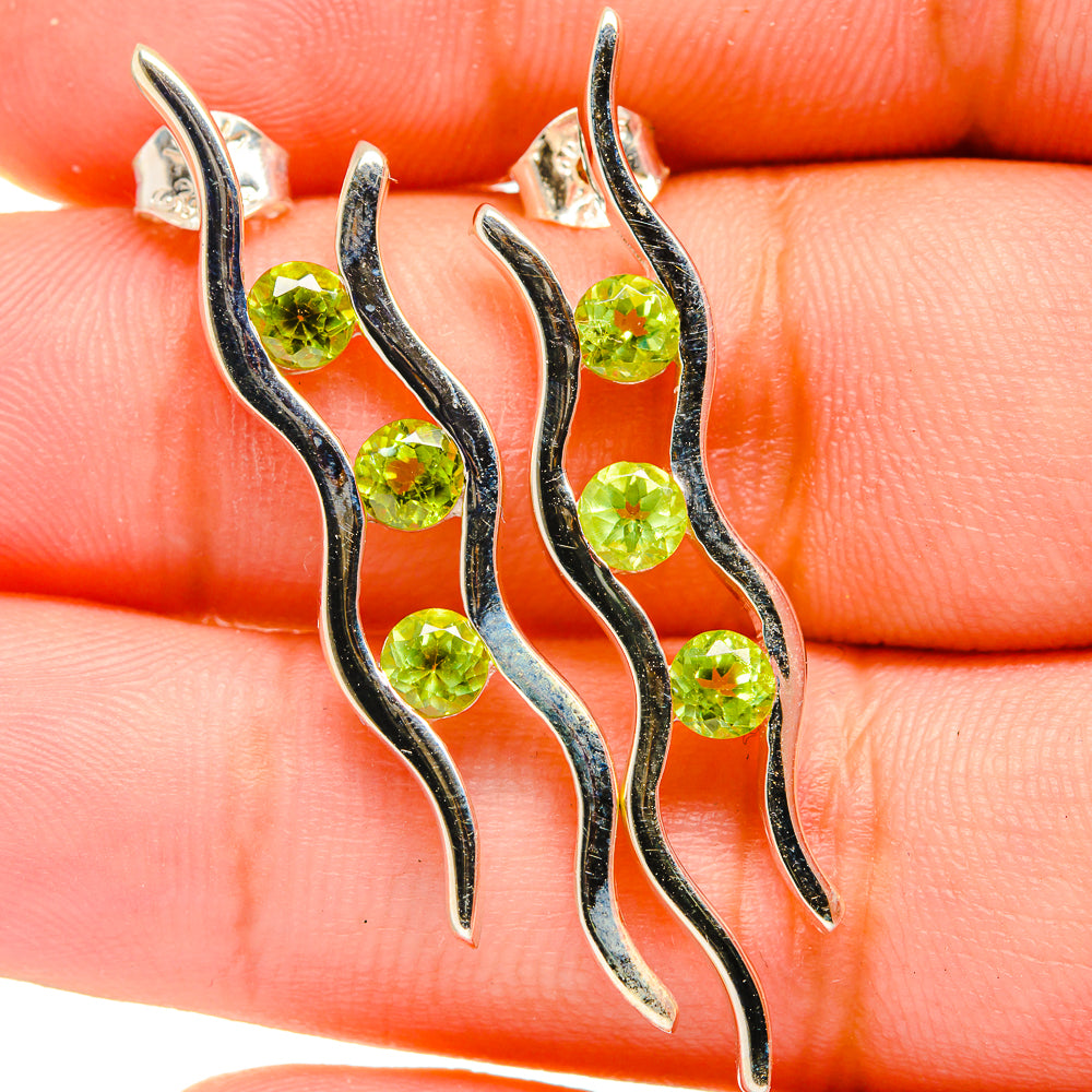 Peridot Earrings handcrafted by Anasilvercos - EARR421129