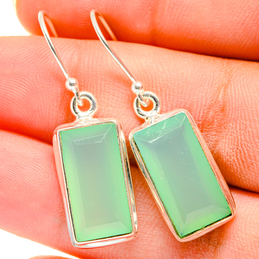 Prehnite Earrings handcrafted by Anasilvercos - EARR421164