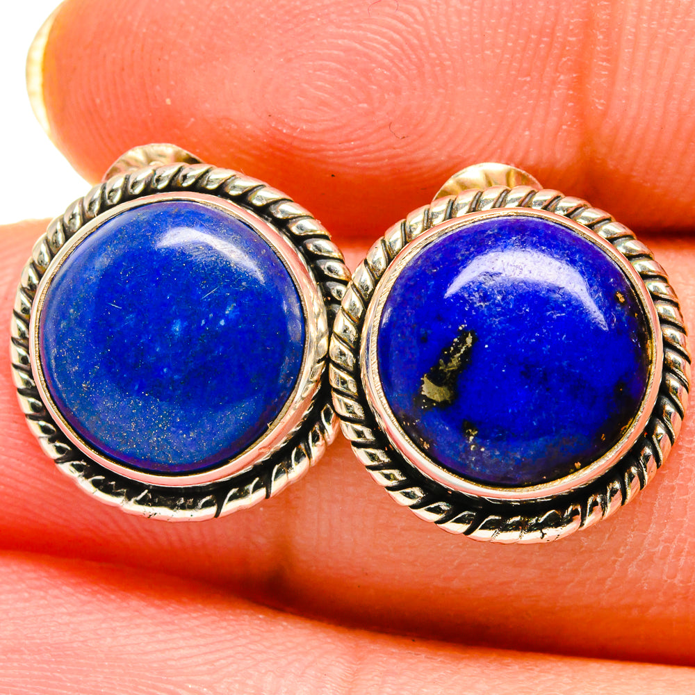 Lapis Lazuli Earrings handcrafted by Anasilvercos - EARR421226