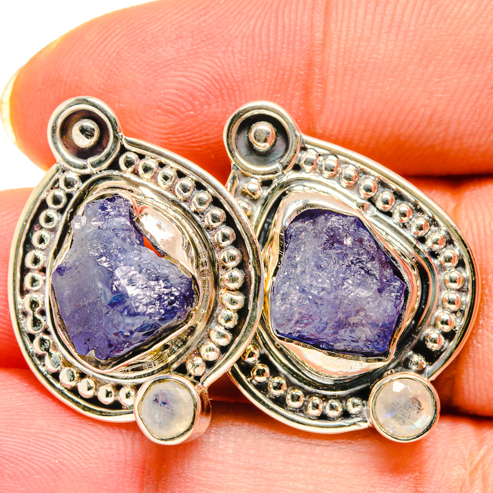 Tanzanite Earrings handcrafted by Anasilvercos - EARR421230